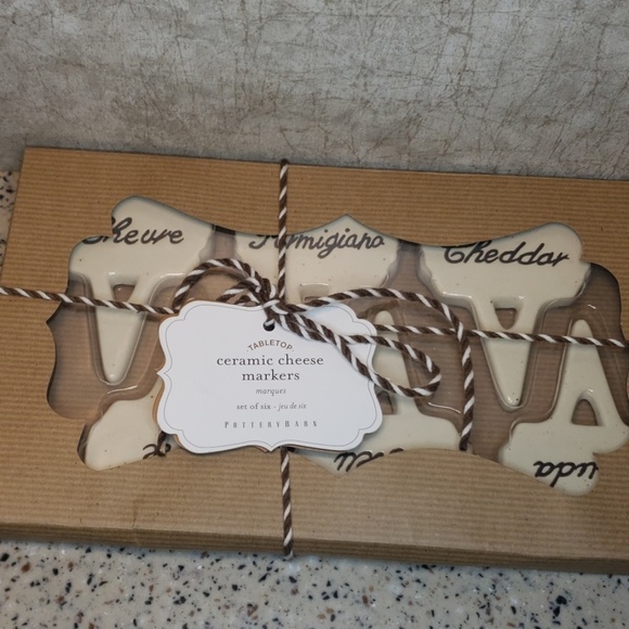 Pottery Barn Other - Potterybarn Tabletop Ceramic Cheese Markers